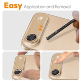 NORTHJO iPhone Air Camera Lens Protector - Brushed Metal & Glass - Gold