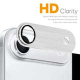 NORTHJO iPhone Air Camera Lens Protector - Brushed Metal & Glass - Silver