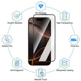 iPhone 18 Pro Max / 17 Pro Max Tempered Glass Screen Protector with Installation Frame - Transparent