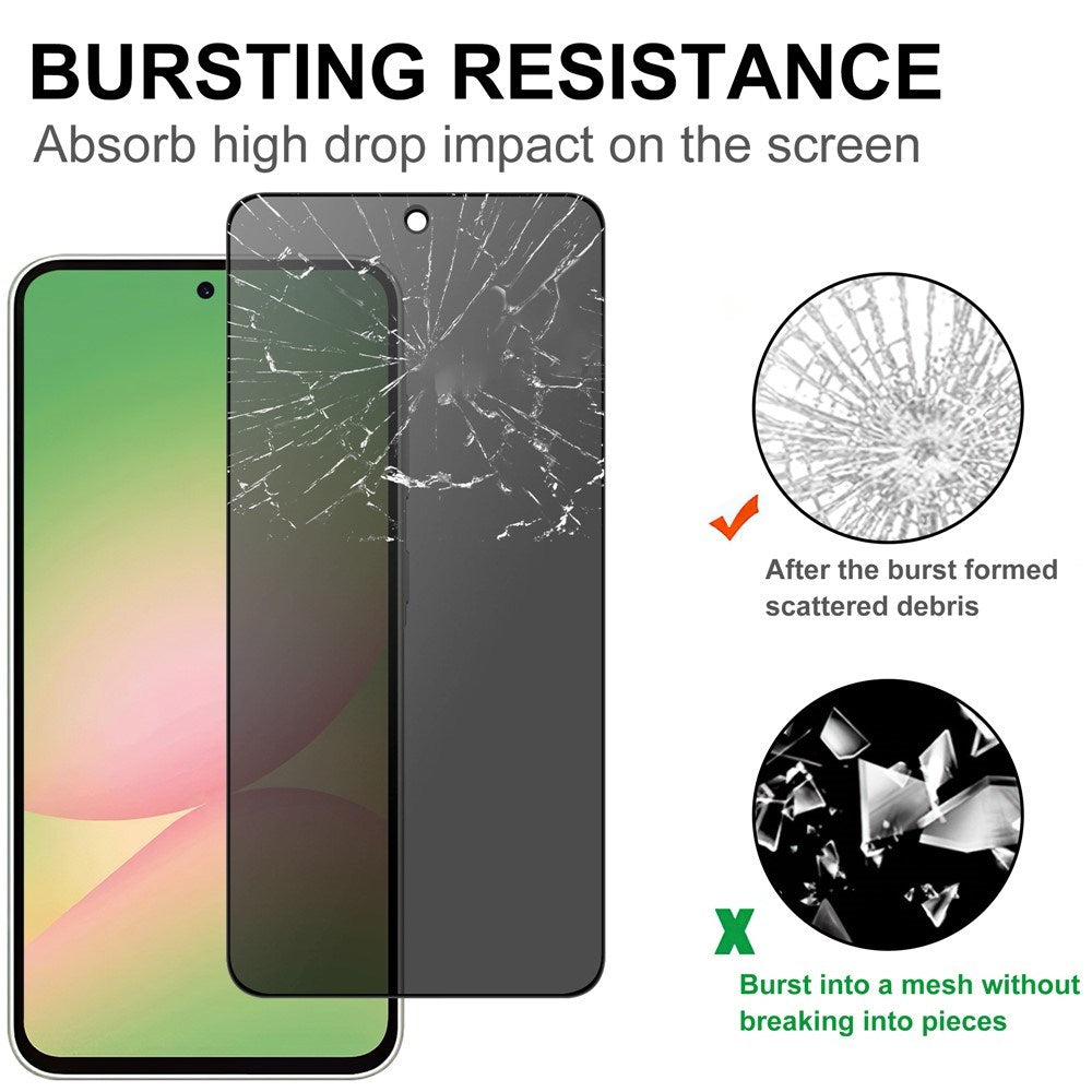 Samsung Galaxy A57 Tempered Glass Screen Protector - Privacy - Transparent