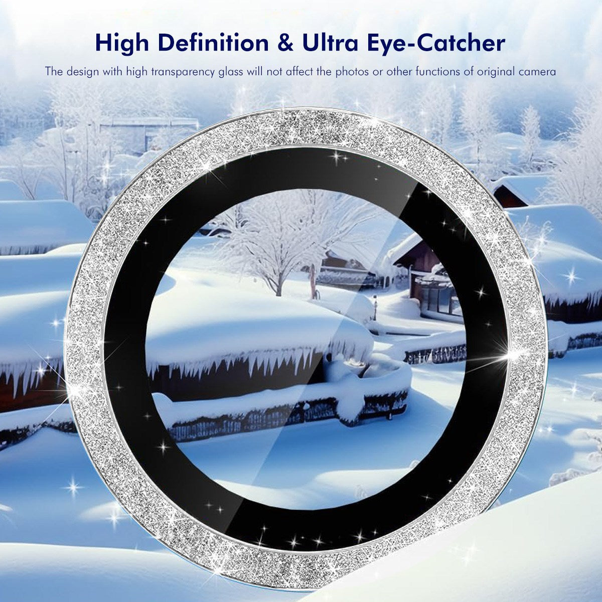 Samsung Galaxy A37 / A57 ENKAY Glitter Camera Lens Protector - Silver