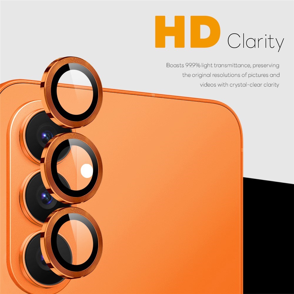 Samsung Galaxy S26 NORTHJO Camera Lens Protection - Metal & Glass - Orange