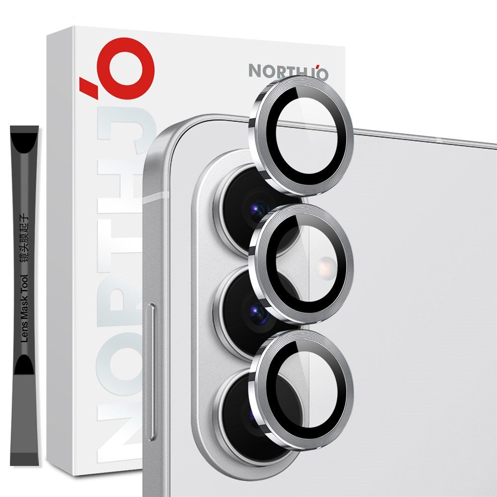 Samsung Galaxy S26 NORTHJO Camera Lens Protection - Metal & Glass - Silver