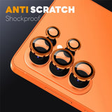 Samsung Galaxy S26 Ultra NORTHJO Camera Lens Protection - Metal & Glass - Orange