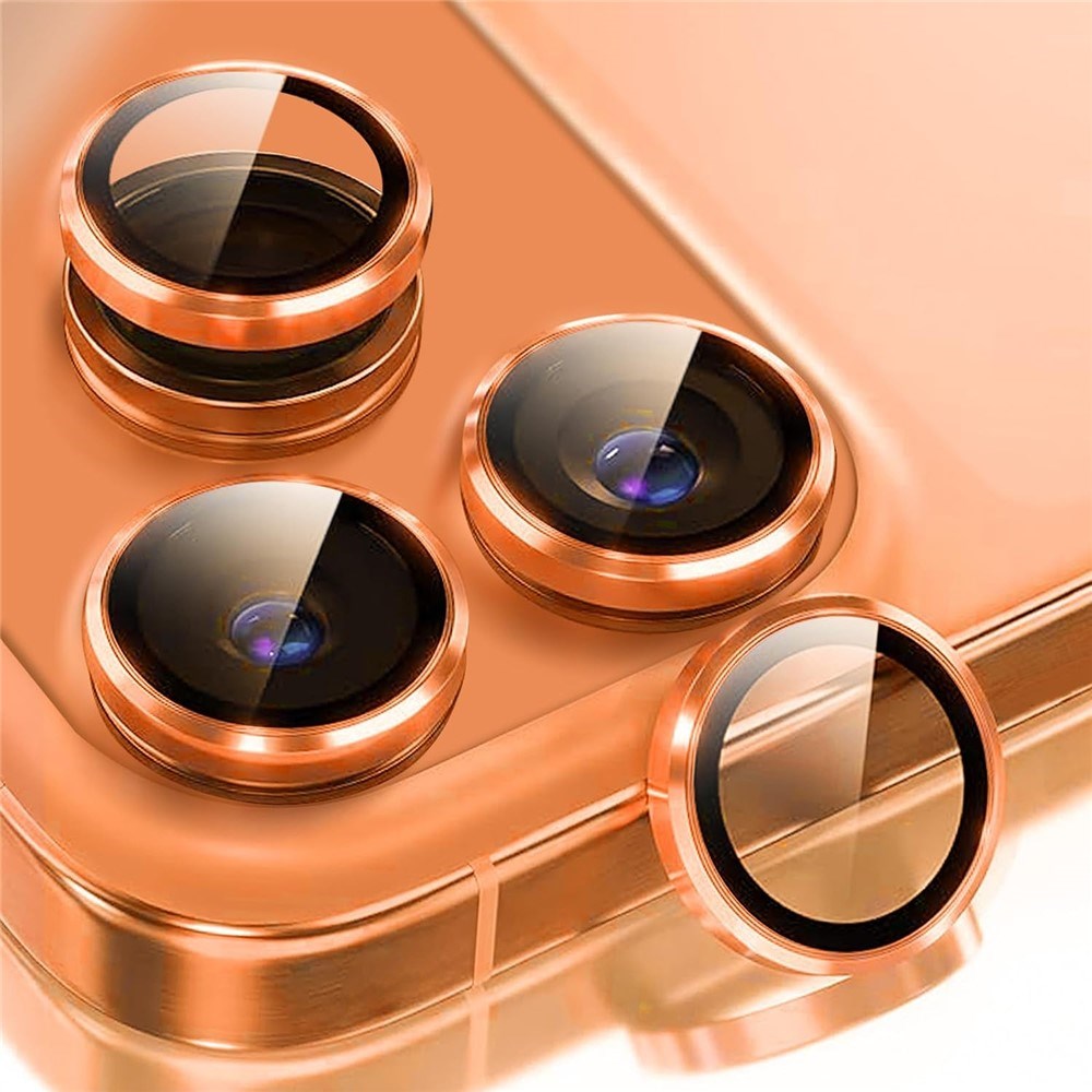 iPhone 18 Pro Camera Lens Protection - Metal & Glass - Orange