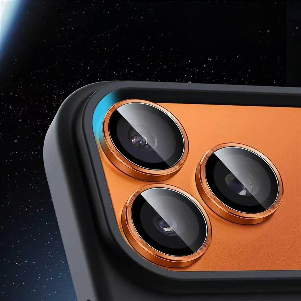 iPhone 18 Pro Camera Lens Protection - Metal & Glass - Orange