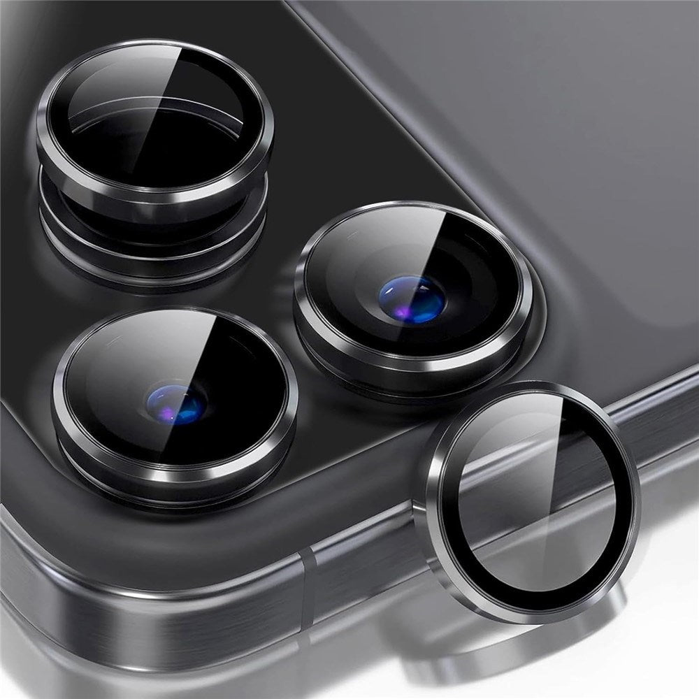 iPhone 18 Pro Camera Lens Protection - Metal & Glass - Black