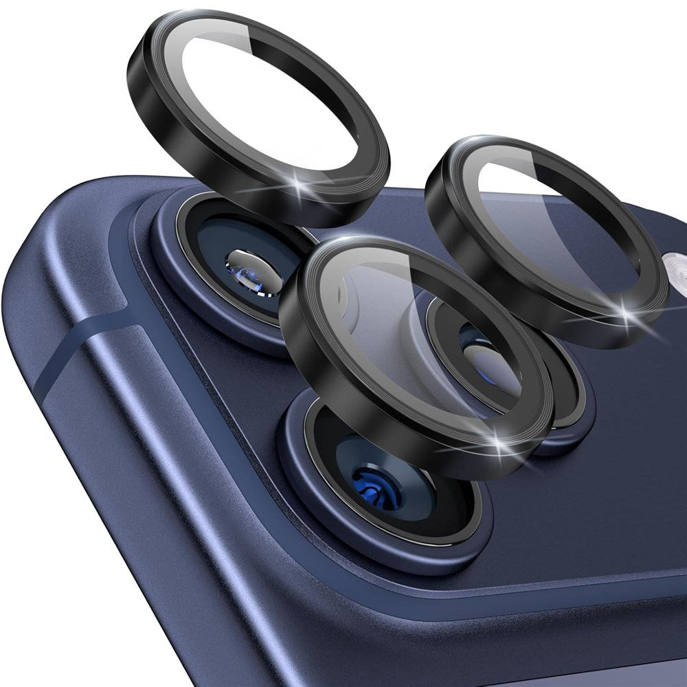 iPhone 18 Pro Max Camera Lens Protection - Metal & Glass - Black
