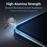 iPhone Fold Screen Protector in Aluminium-Silicon Glass - Privacy Function - Transparent / Black Edge