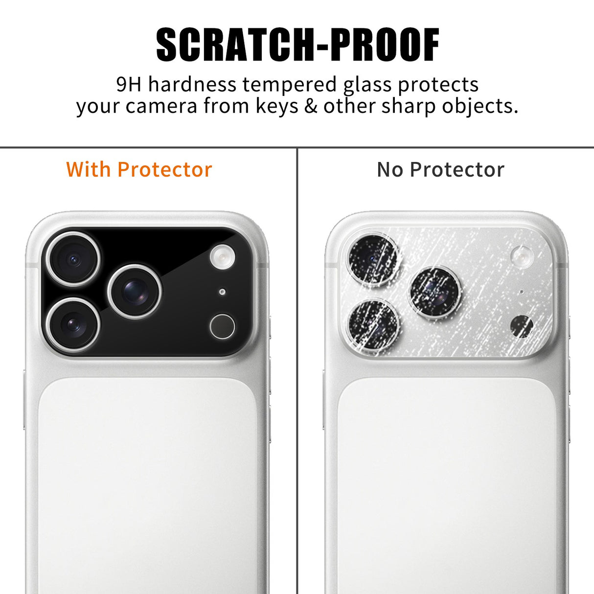 iPhone 18 Pro Tempered Camera Lens Protection Glass - Black