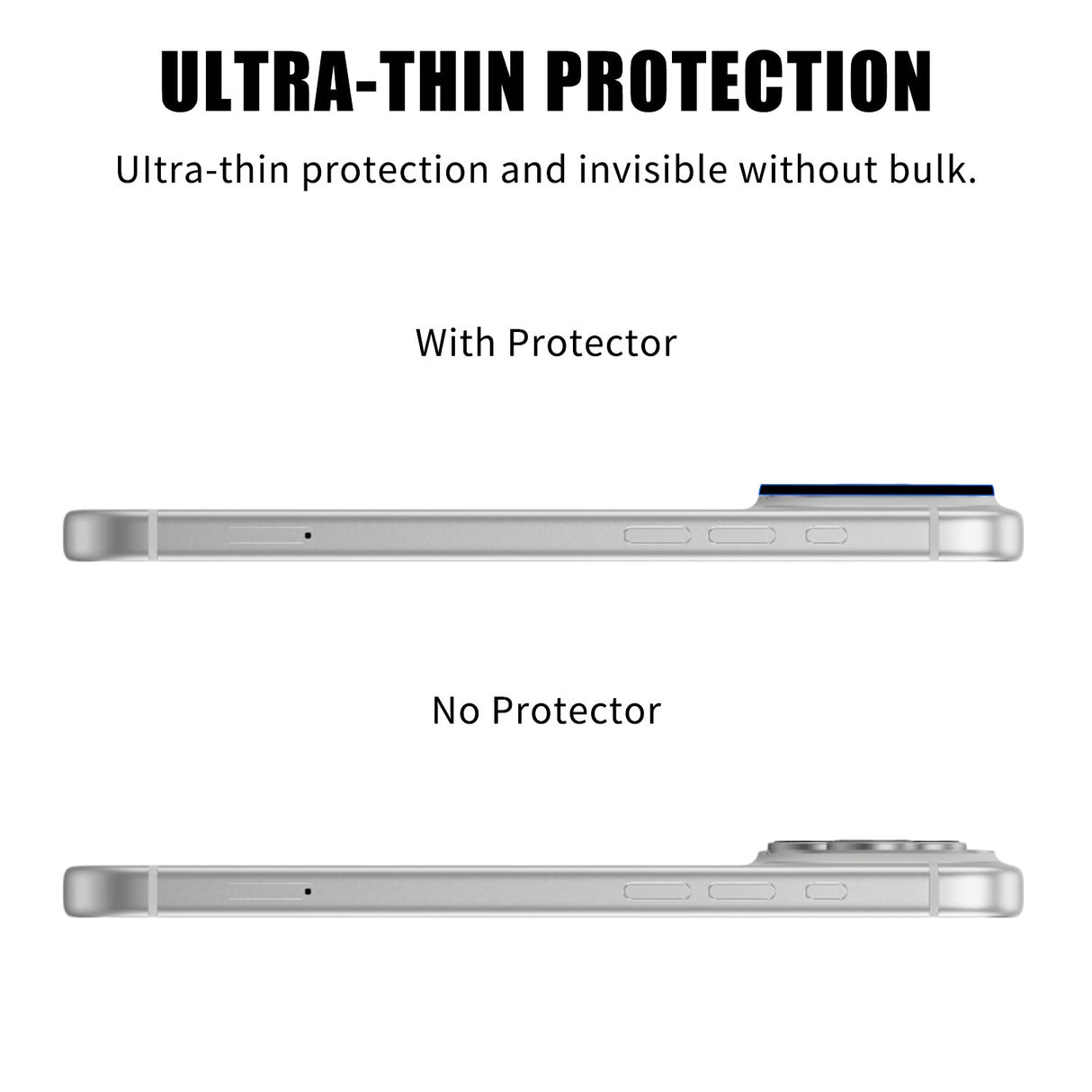 iPhone 18 Pro Max Tempered Camera Lens Protection Glass - Black