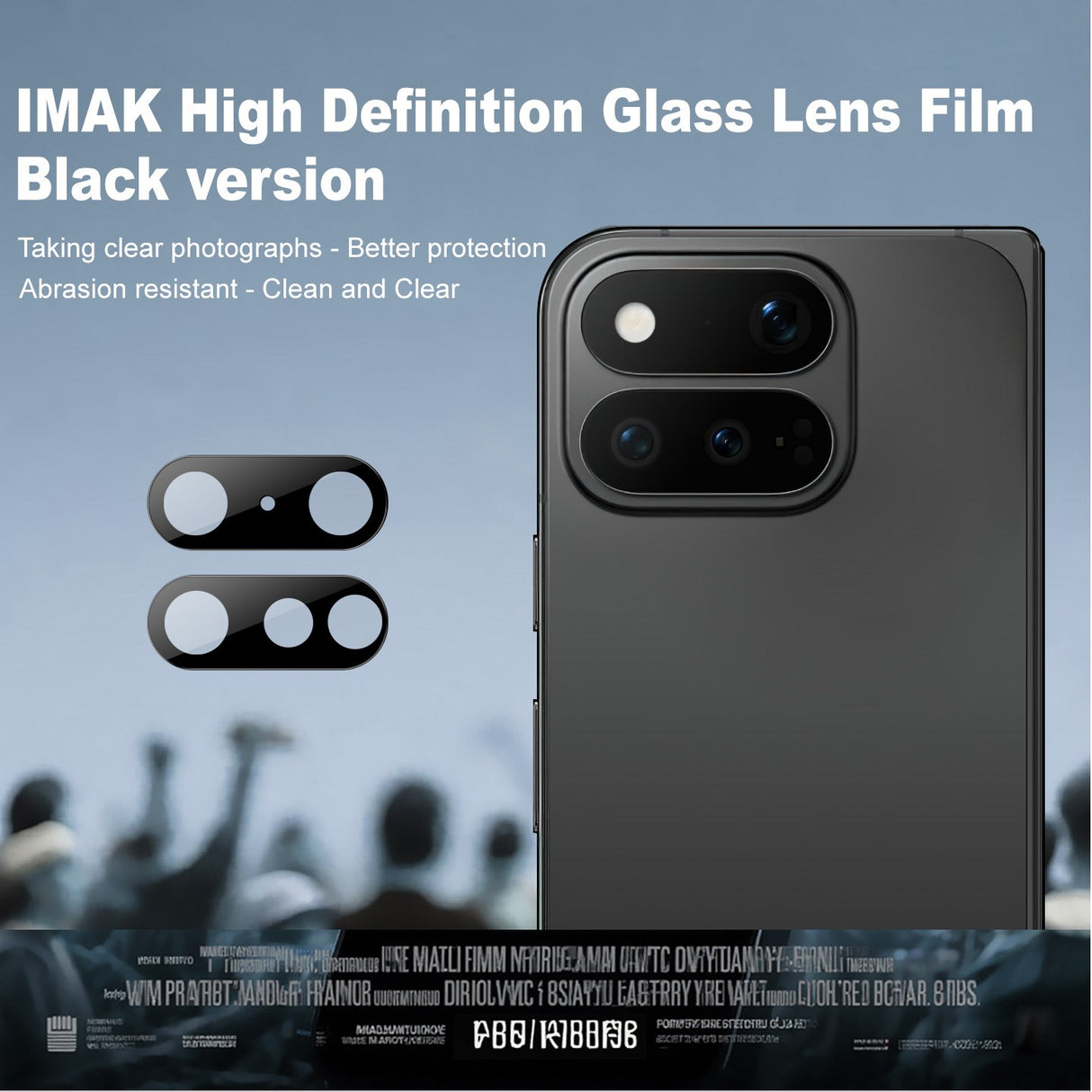 Google Pixel 11 Pro Fold IMAK Tempered Glass Camera Lens Protector - Black