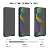 iPhone 18 Pro Privacy Skærmbeskyttelse - Tempered Glass Screen Protector with Silk Printing - Transparent