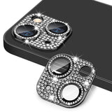 iPhone 13 / 13 Mini Enkay Glass Protection for Camera Lens w. Rhinestones - Black