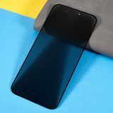 iPhone 15 Plus Hardened Glass w. Privacy Function - Full-Fit - Black Edge