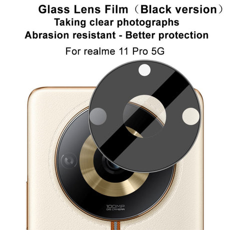 Realme 11 Pro+ (5G) / 11 Pro (5G) IMAK Protective Glass for Camera Lens - Transparent / Black