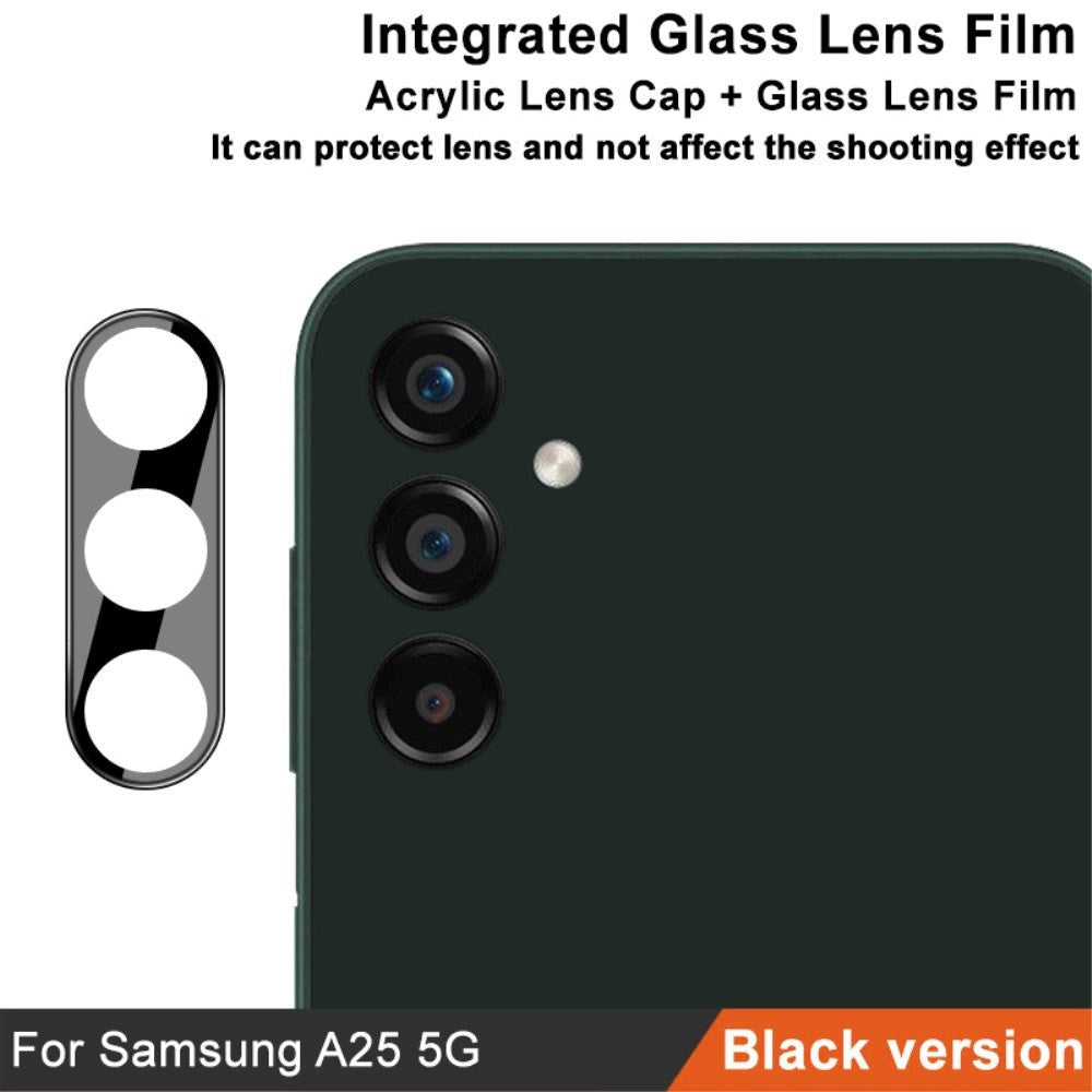 Samsung Galaxy A25 (5G) IMAK Camera Lens Protective Glass - Transparent / Black