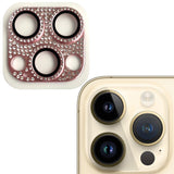 iPhone 15 Pro / 15 Pro Max Camera Lens Protection w. Rhinestone - Pink