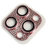 iPhone 15 Pro / 15 Pro Max Camera Lens Protection w. Rhinestone - Pink