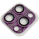 iPhone 15 Pro / 15 Pro Max Camera Lens Protection w. Rhinestone - Purple