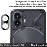 Nothing Phone (2) IMAK Protective Glass for Camera Lens - Transparent / Black