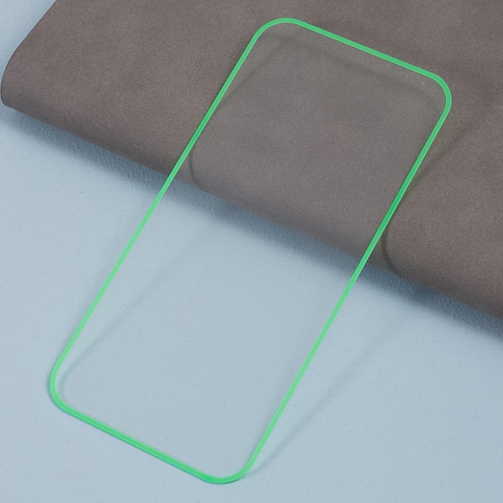 iPhone 15 Plus Glass Screen Protector - Luminous Green Edge