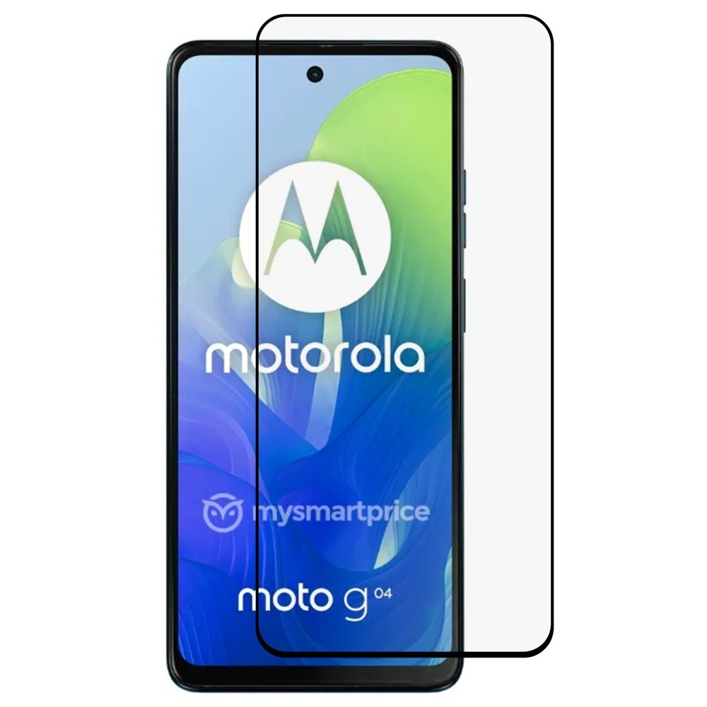 Motorola Moto E14 4G/G04 4G/G04s 4G/G24 4G Tempered Screen Protector Glass - Transparent/Black Edge