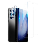 Samsung Galaxy S24 Screen Protector Set - 2x Camera Lens Protector / 3x Screen Protector - Tempered Glass - Full-Fit - Transparent