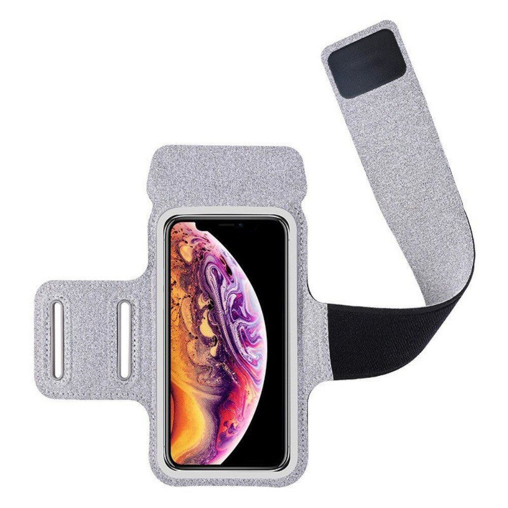 Running Wristband for Smartphone with Pocket and Reflectors (Max. Phone: 90 x 170 mm) - Grey