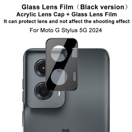 Motorola Moto G Stylus 5G (2024) IMAK Protective Glass for Camera Lens - Transparent / Black