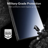 Samsung Galaxy S24 Ultra Screen Protection Tempered Glass w. Mounting Frame and Privacy - Black Edge