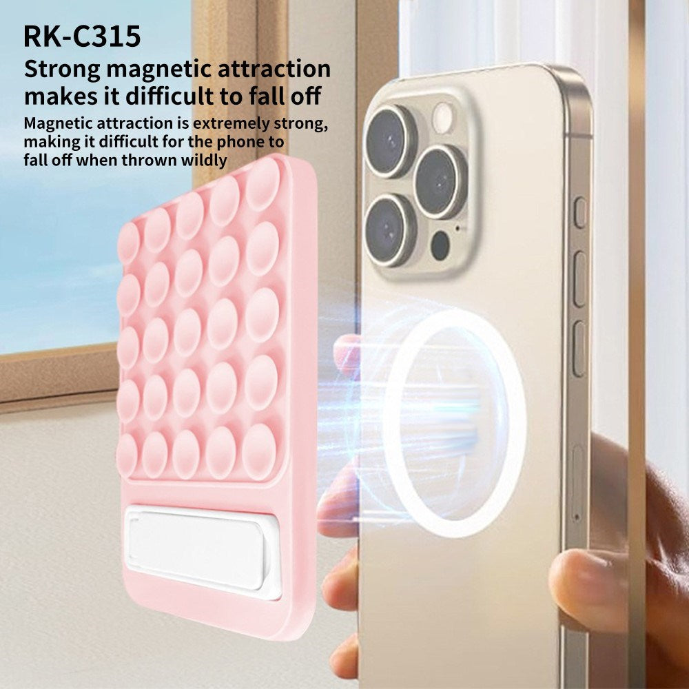 Magnetic Silicone Suction Cup with Kickstand - Purple