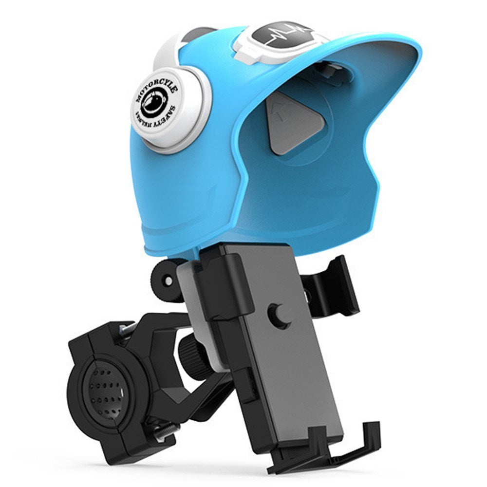 Mobile Holder for Motorcycle / Bicycle with Helmet - Blue