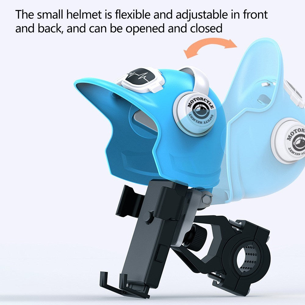 Mobile Holder for Motorcycle / Bicycle with Helmet - Blue