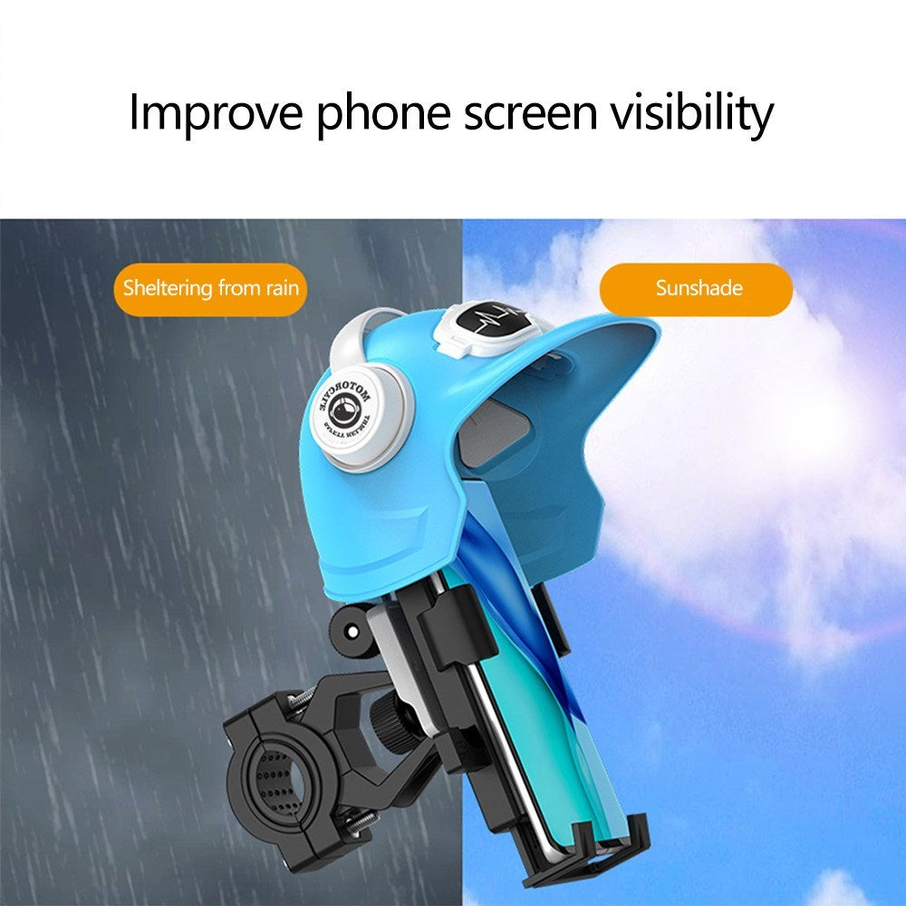 Mobile Holder for Motorcycle / Bicycle with Helmet - Blue