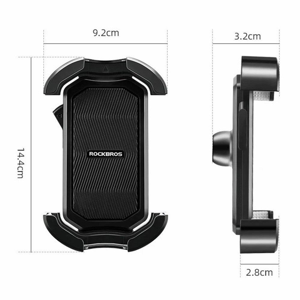 Phone Holder for Bicycle (Max. Mobile: 170mm) - Bicycle Handlebar - Black