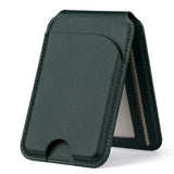 EIDERWOOD Magnetic Card Holder for 3 Cards with Stand Function - MagSafe Compatible - Green