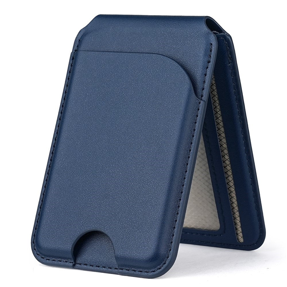 EIDERWOOD Magnetic Card Holder for 3 Cards with Stand Function - MagSafe Compatible - Blue