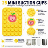 Silicone Suction Cup Phone Holder with Apple - MagSafe Compatible - Yellow