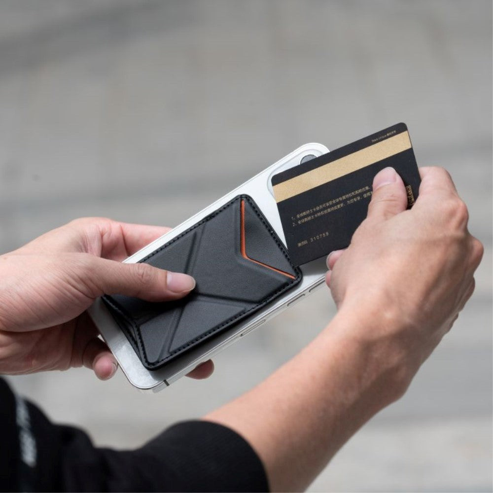 Card holder with Kickstand - Black