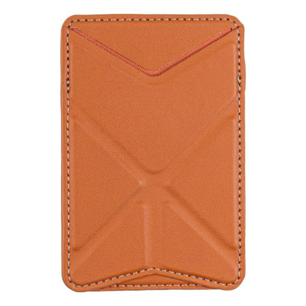 Card holder with Kickstand - Light Brown