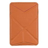 Card holder with Kickstand - Light Brown