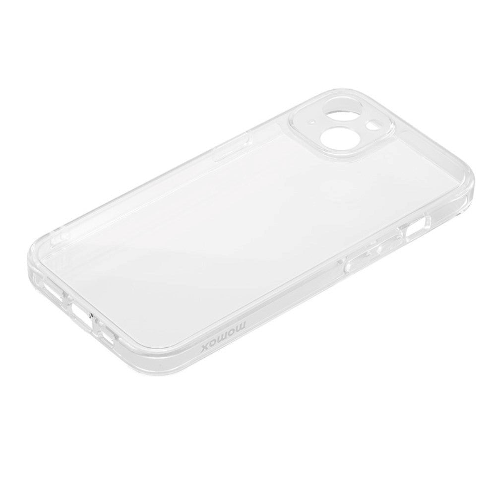 MOMAX iPhone 13 Mini Flexible Plastic Case w. Glass Back - Transparent