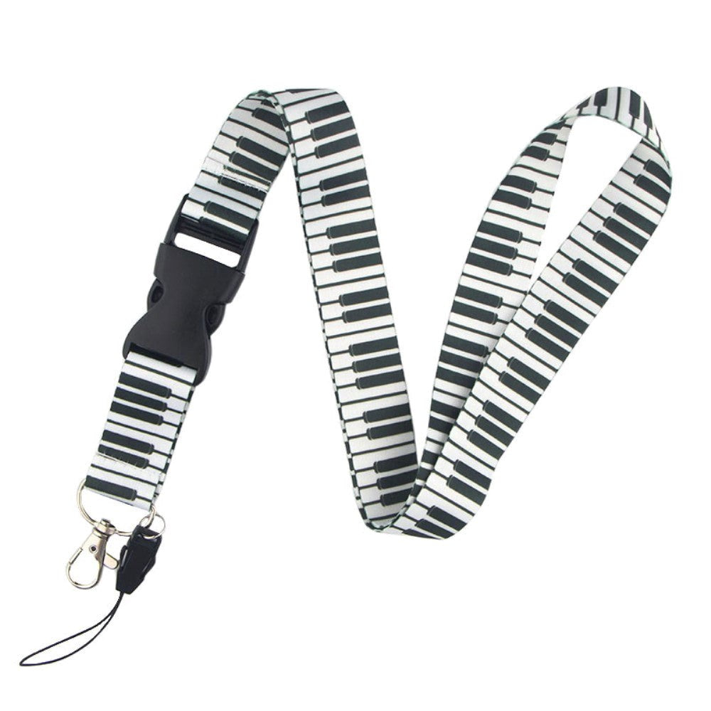 Key Hanger with strap and Carabiner Lock - Piano