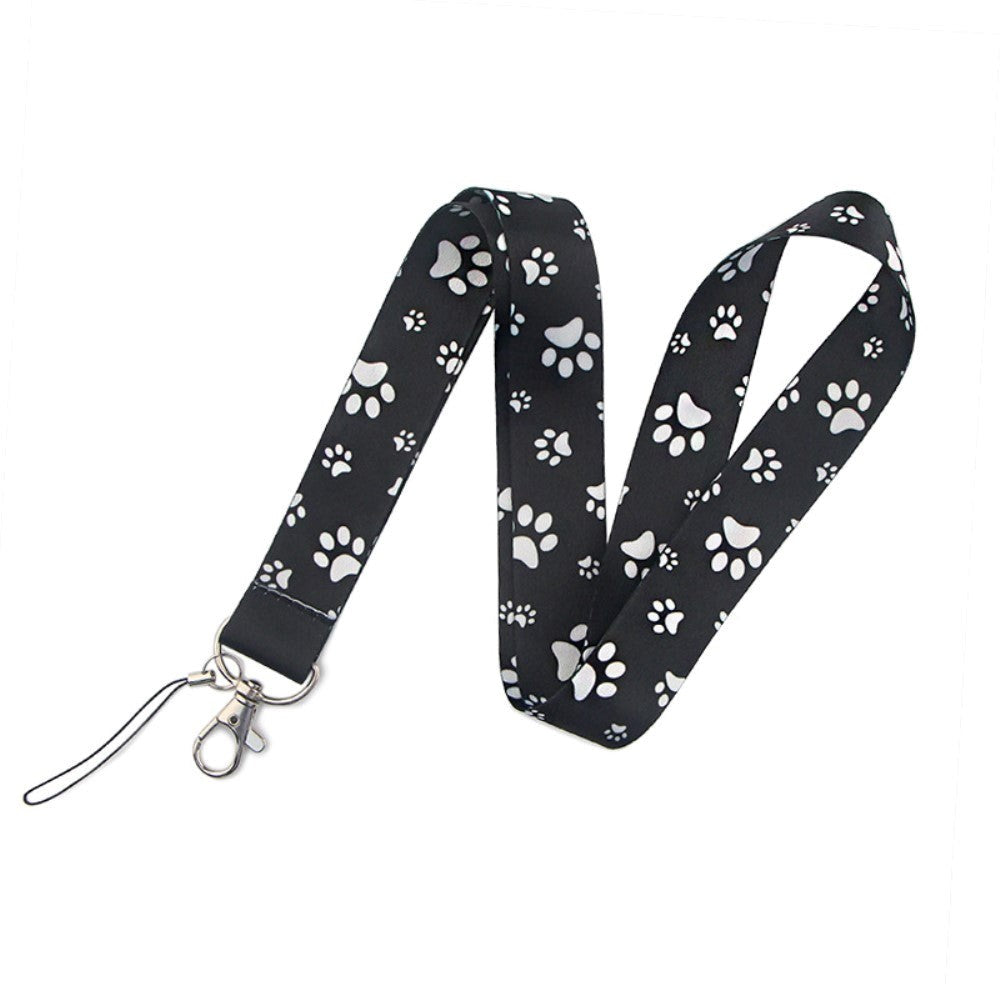 Key Hanger with strap and Carabiner Lock - Paws