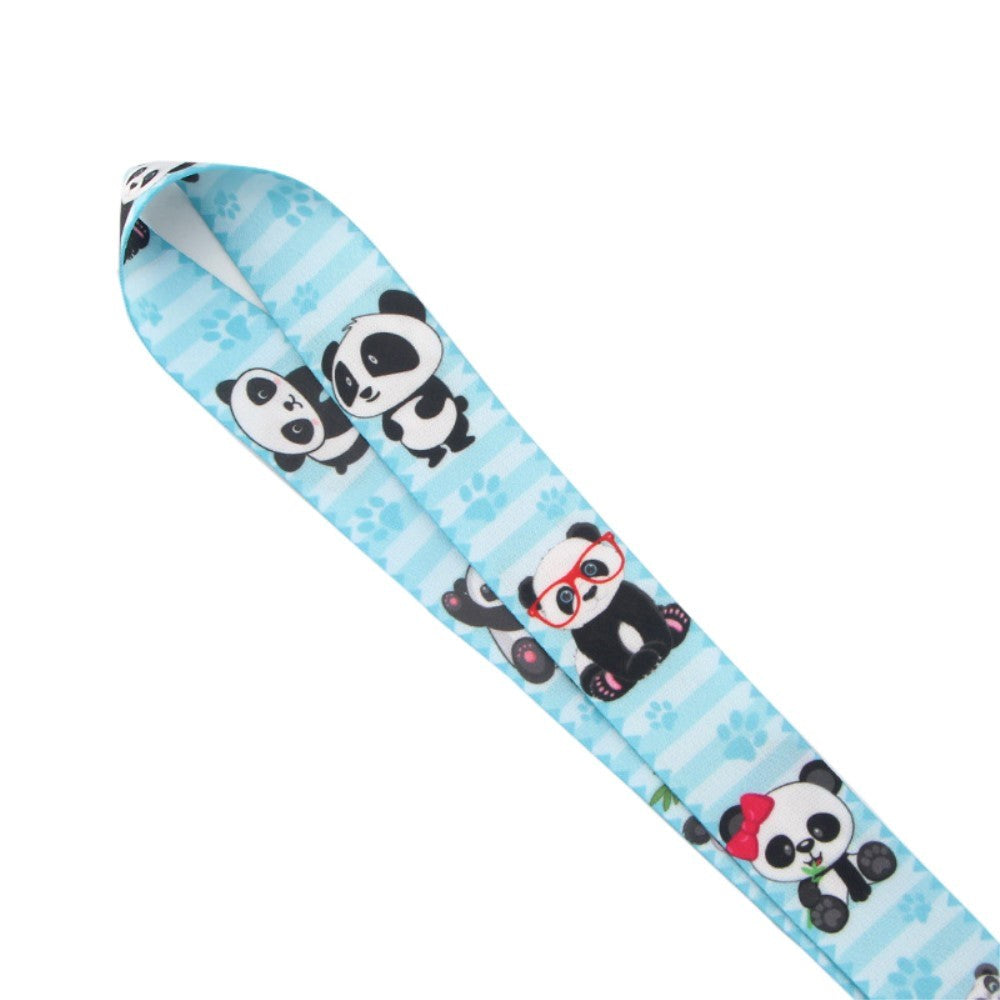 Key Hanger with strap and Carabiner Lock - Panda