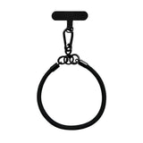 Braided Polyester Wrist Strap - incl. Insert Plate - 30cm - Black