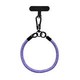 Braided Polyester Wrist Strap - incl. Insert Plate - 30cm - Purple / Blue