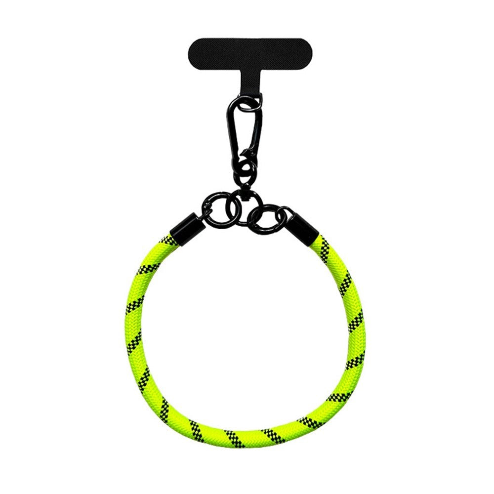 Braided Polyester Wrist Strap - incl. Insert Plate - 30cm - Yellow / Black