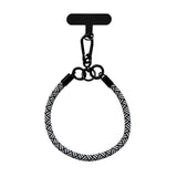 Braided Polyester Wrist Strap - incl. Insert Plate - 30cm - Black / White